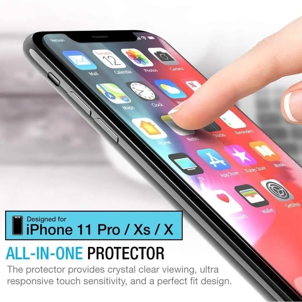Maxboost iPhone X/XS/11 Pro Tempered Glass Screen Protector 3 Pack NWT